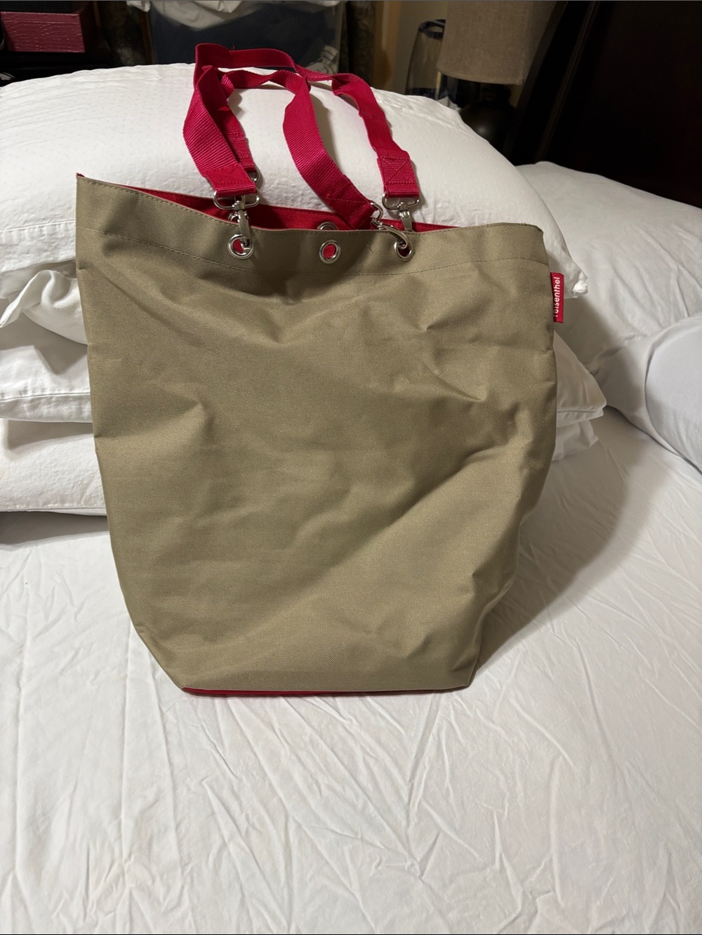 reisenthel Beige Tote Bag - Stylish Everyday Carry- water proof tote with zipper